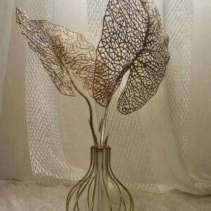 Gold Flowers & Vase